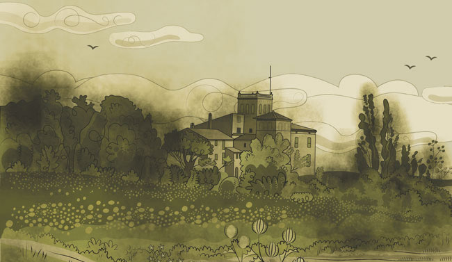 Casa El Grau, dibujo de Montse Noguera